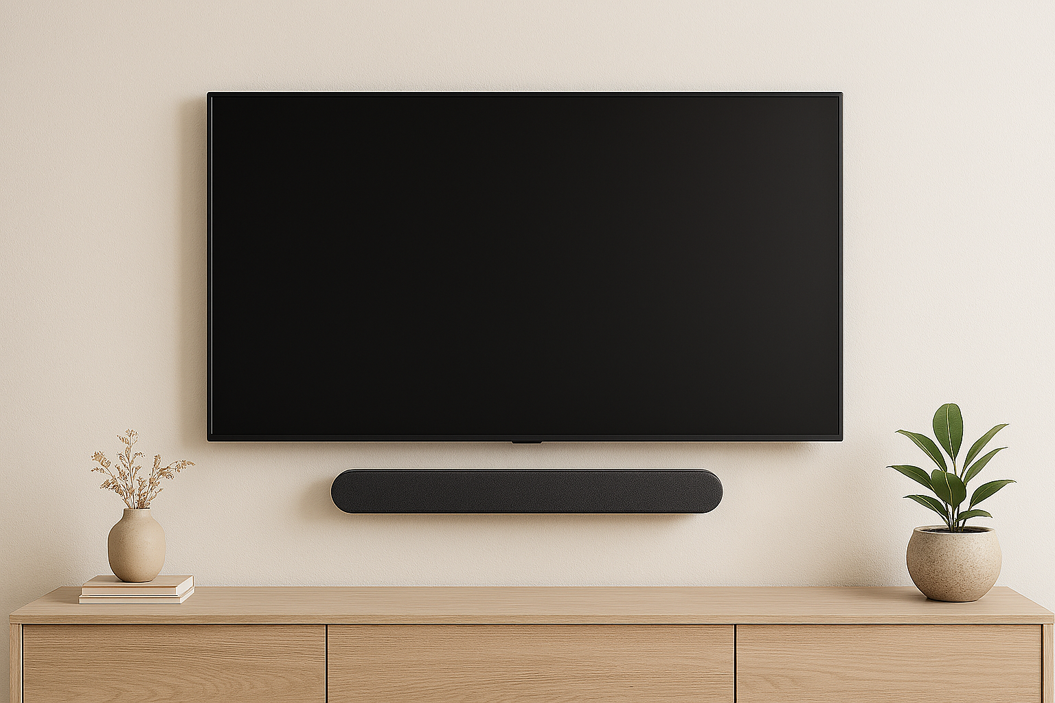 Clean TV wall mount